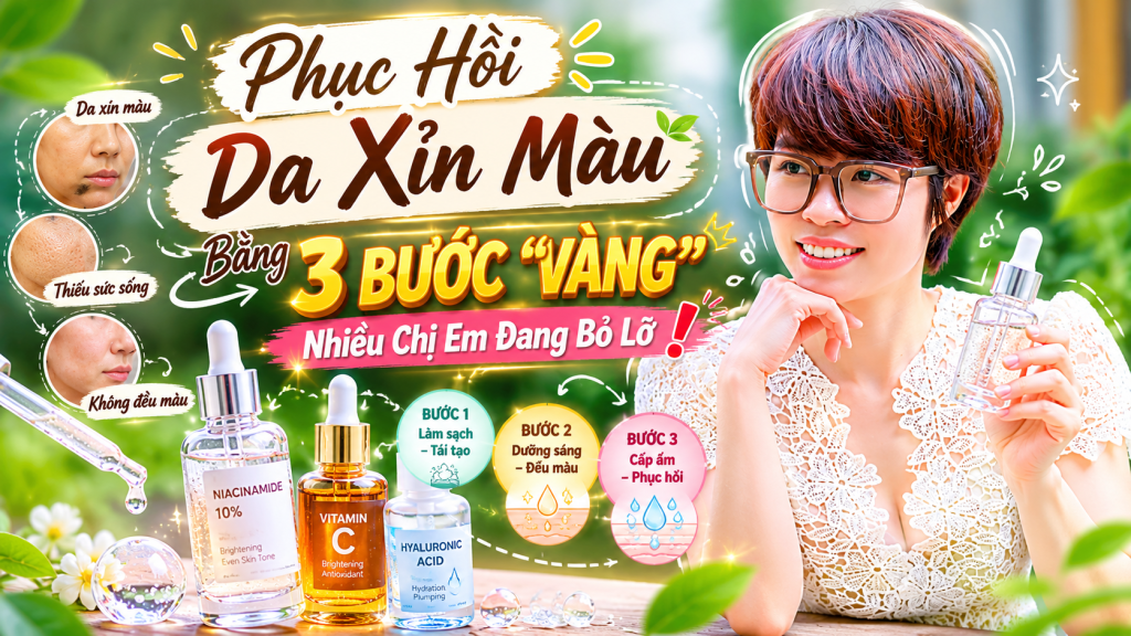 Phục Hồi Da Xỉn Màu Bằng 3 Bước “Vàng” Nhiều Chị Em Đang Bỏ Lỡ