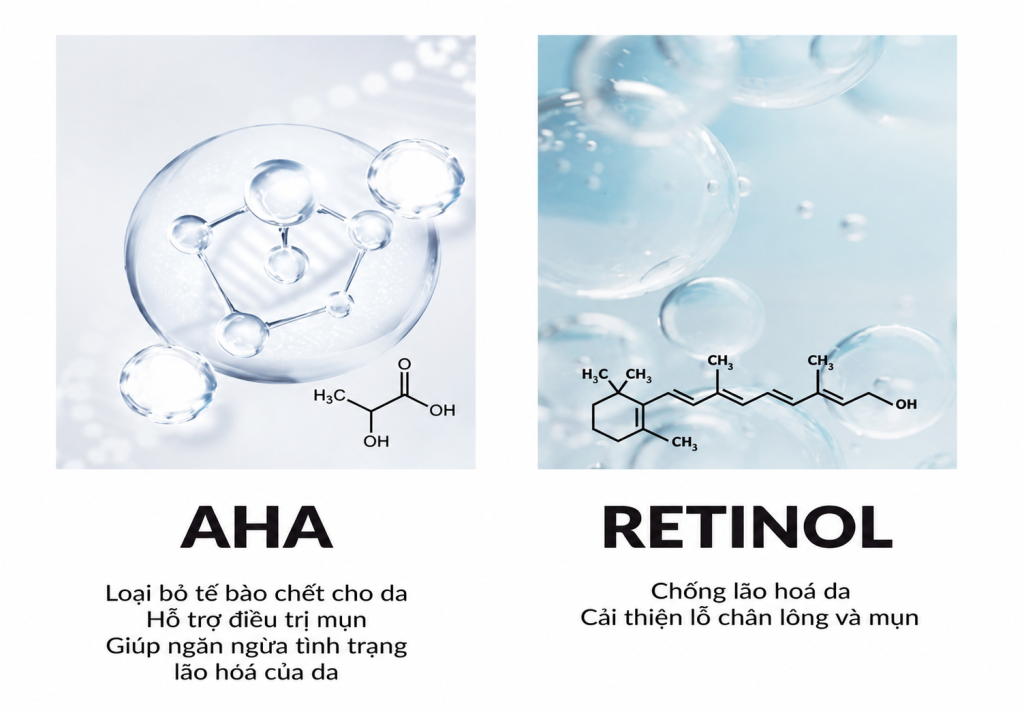 AHA - RETINOL được ví như chiếc máy thần kỳ giúp làn da trẻ ra 10 tuổi