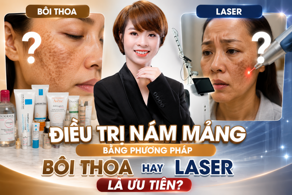 Điều trị nám mảng bằng phương pháp bôi thoa hay laser là ưu tiên?