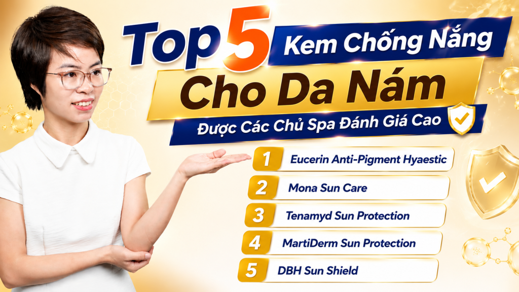 top 5 kem chống nắng cho da nám