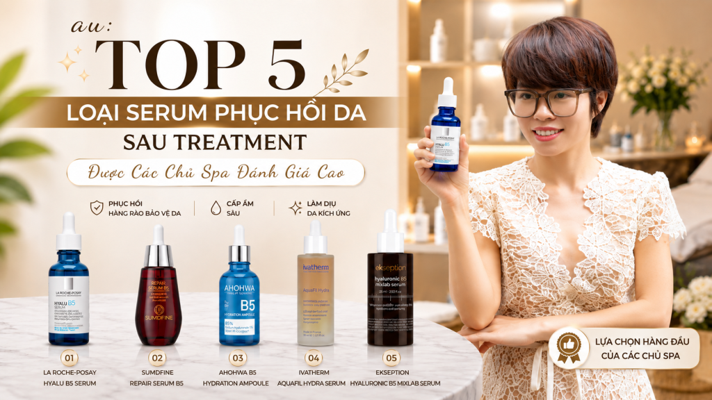Top 5 serum phục hồi da sau treantment
